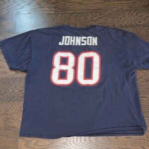 Vintage used Houston Texans Johnson worn nfl jersey t shirt 3XL retro style